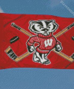 Wisconsin Badgers Hockey Flag