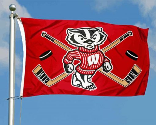 Wisconsin Badgers Hockey Flagdiamond painting
