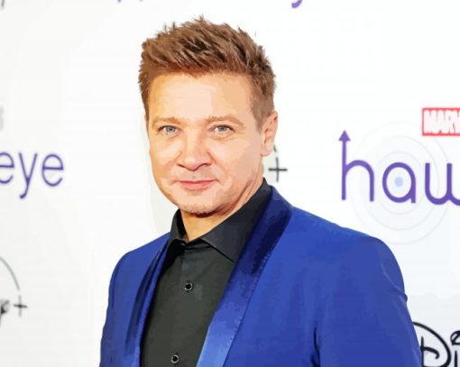 Actor Jeremy Renner diamond painting