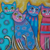 Adorable Abstract Cats diamond painting