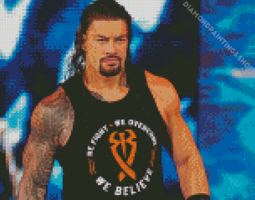 American Professional Wrestler Roman Reigns diamond painting