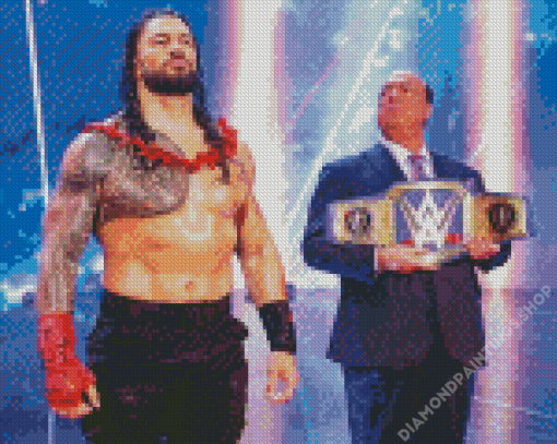 American Wrestler Roman Reigns diamond painting