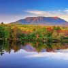 Autumn Mount Katahdin diamond painting