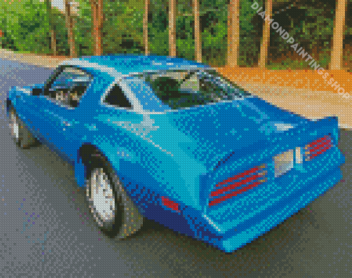 Blue Trans Am diamond painting