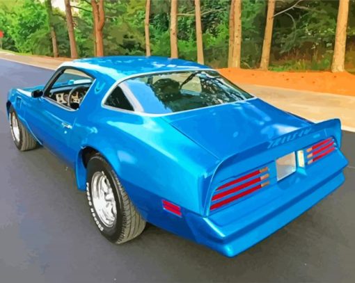 Blue Trans Am diamond painting