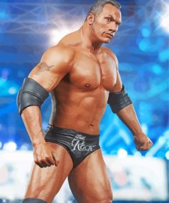 Wrestler WWF The Rock diamond painting