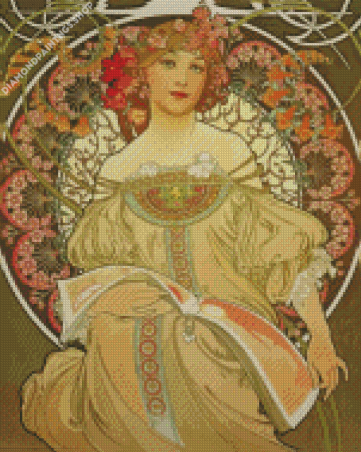 Aesthetic Art Nouveau Ivy diamond painting