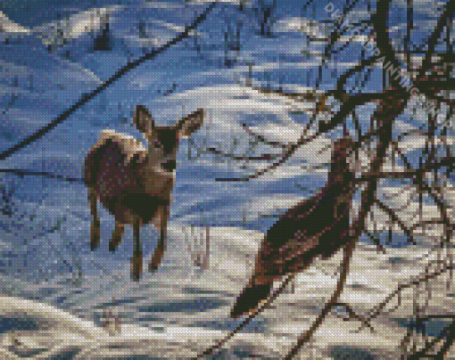 Aesthetic Deer And Turkey diamond painting