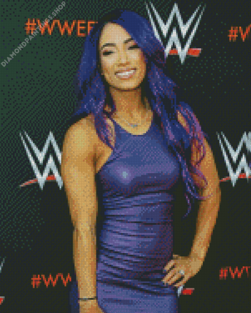 American Professional Wrestler Sasha Banks diamond painting