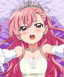 Anime Girl Pink Hair diamond painting