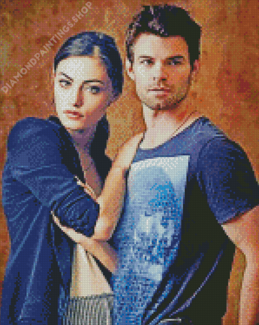 Joseph Morgan And Phoebe Tonkin diamond painting