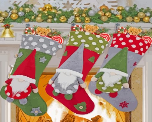 Beautiful Christmas Stockings diamond painting
