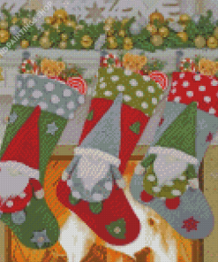 Beautiful Christmas Stockings diamond painting