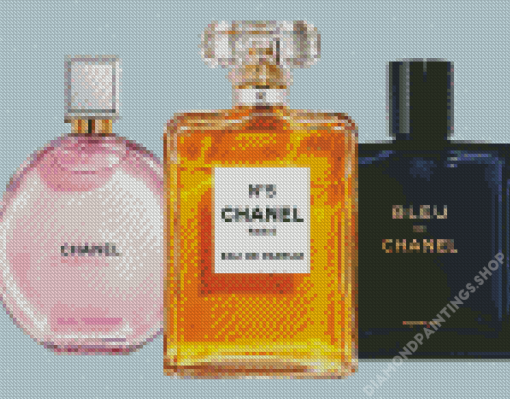 Beautiful Chanel Perfume Bottles diamond painting