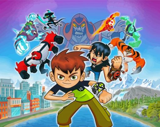 Ben 10 Power Trip Background diamond painting