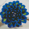 Blue Dahlia Flowers diamond painting