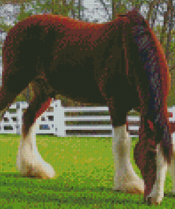 Breyer Clydesdale Horse diamond painting