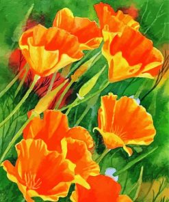 California Poppies Art diamond painting