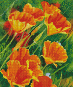 California Poppies Art diamond painting