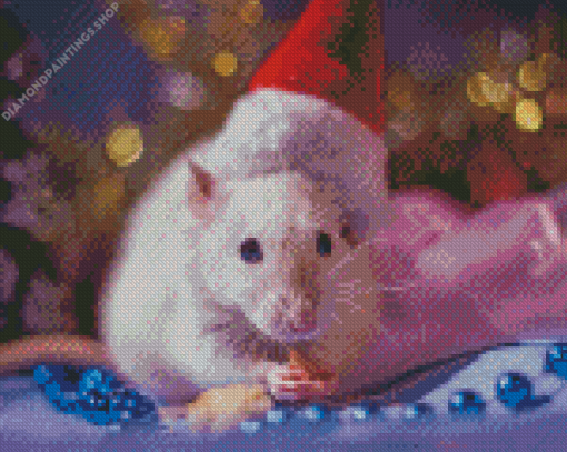 Christmas Mouse diamond painting
