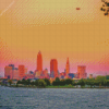 Downtown Cleveland At Sunset diamond painting