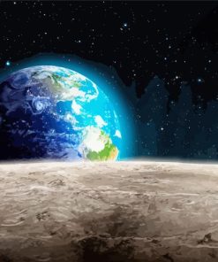 Earth Rise From Moon diamond painting