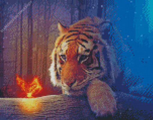 Fairy Butterfly And Tiger diamond painting