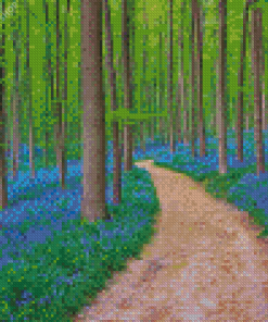 Forest With Bluebells diamond painting