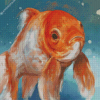 Gold Fish Illustration diamond painting