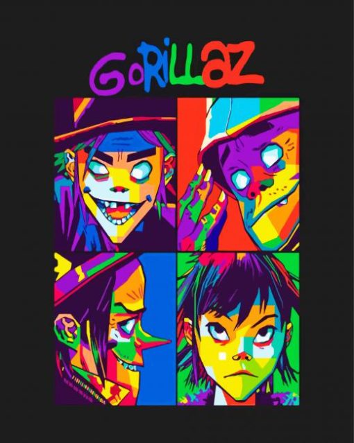 Gorillaz Pop art diamond painting