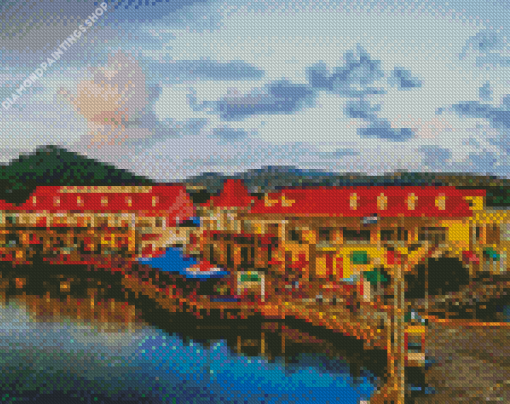 Honduras Roatan Port diamond painting