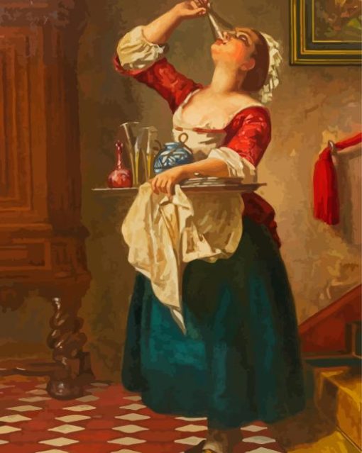 Housemaid Drinking diamond painting