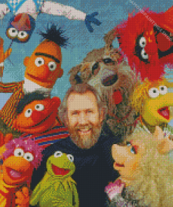 Jim Henson Surrounded By Muppets diamond painting