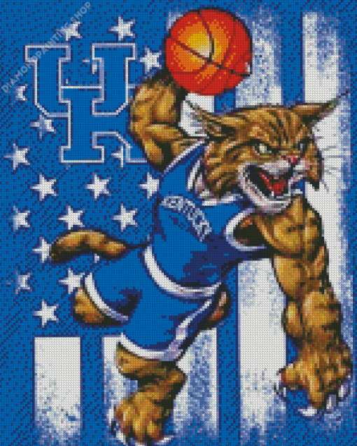 Kentucky Wildcats Basketball Team Logo diamond painting