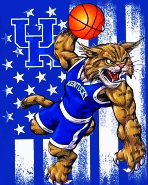 Kentucky Wildcats Basketball Team Logo diamond painting