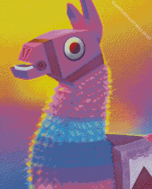 Llama Fortnite diamond painting