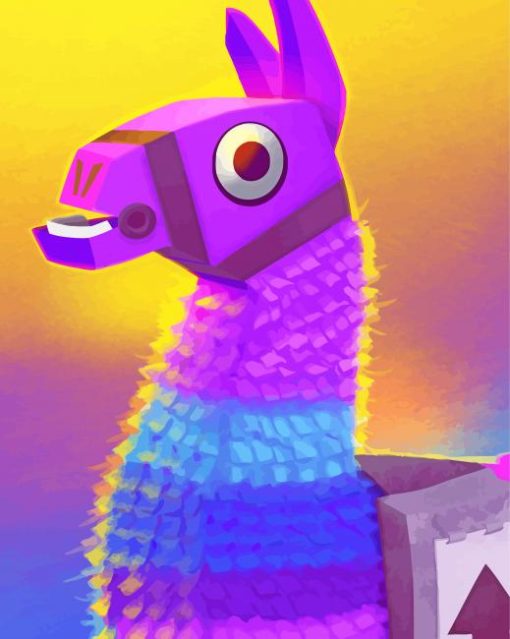 Llama Fortnite diamond painting