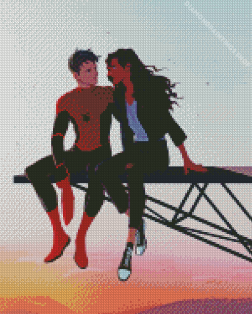 Michelle Jones And Spider Man Art diamond painting