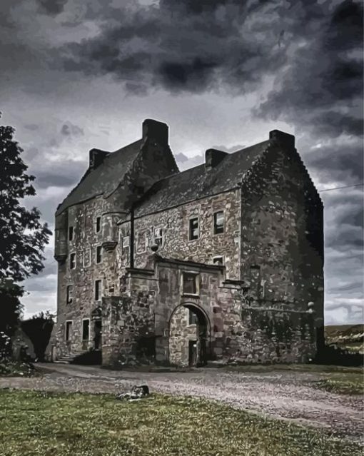 Midhope Castle Scotland diamond painting