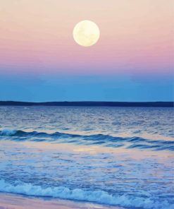 Moon And Ocean Landscape diamond painting