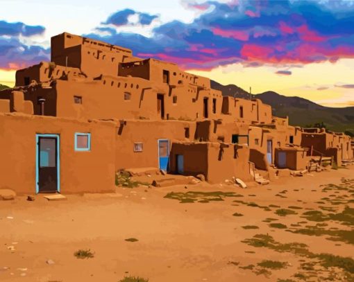 New Mexico Houses diamond painting