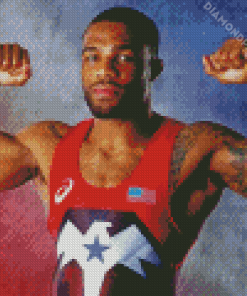 Olympic Athlete Jordan Burroughs diamond painting