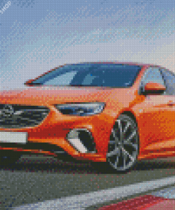 Orange Opel Insignia Car diamond painting