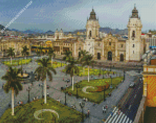 Peru Lima Main Square diamond painting