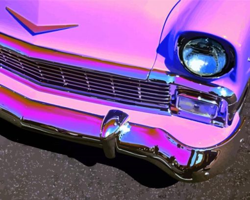 Pink Cadillac diamond painting