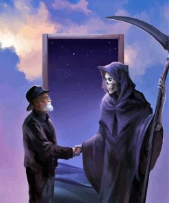Pratchett And Skull diamond painting