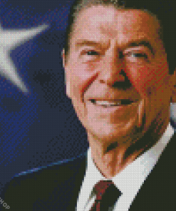 President Ronald Reagan diamond painting