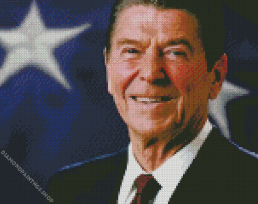 President Ronald Reagan diamond painting