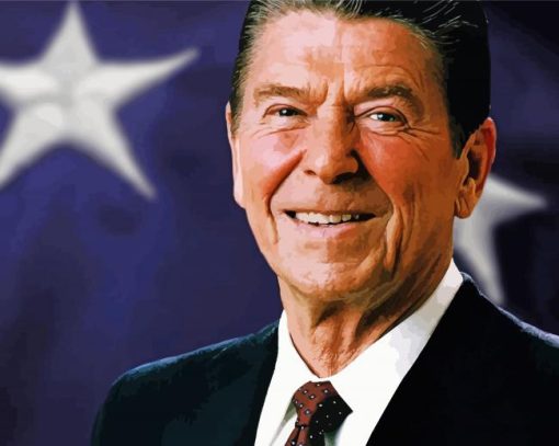 President Ronald Reagan diamond painting