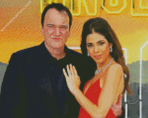 Quentin Tarantino And His Wife diamond painting